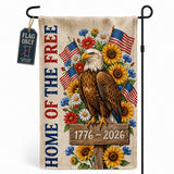 God Bless America Gnome Garden Flag (Santa Claus)
