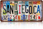 San Diego, California Vintage Metal License Plate