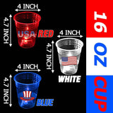 Glow in Dark Plastic  16oz Party Cups  40 Pack