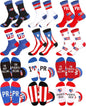6 Pairs Puerto Rico Themed Crew Socks