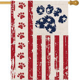 4th of July Flag 28 x 40 Double Sided, Patriotic Large Outdoor Flag for Garden Yard and House, Dog Stars and Stripes Memorial Day Independence Day Flag for Outside