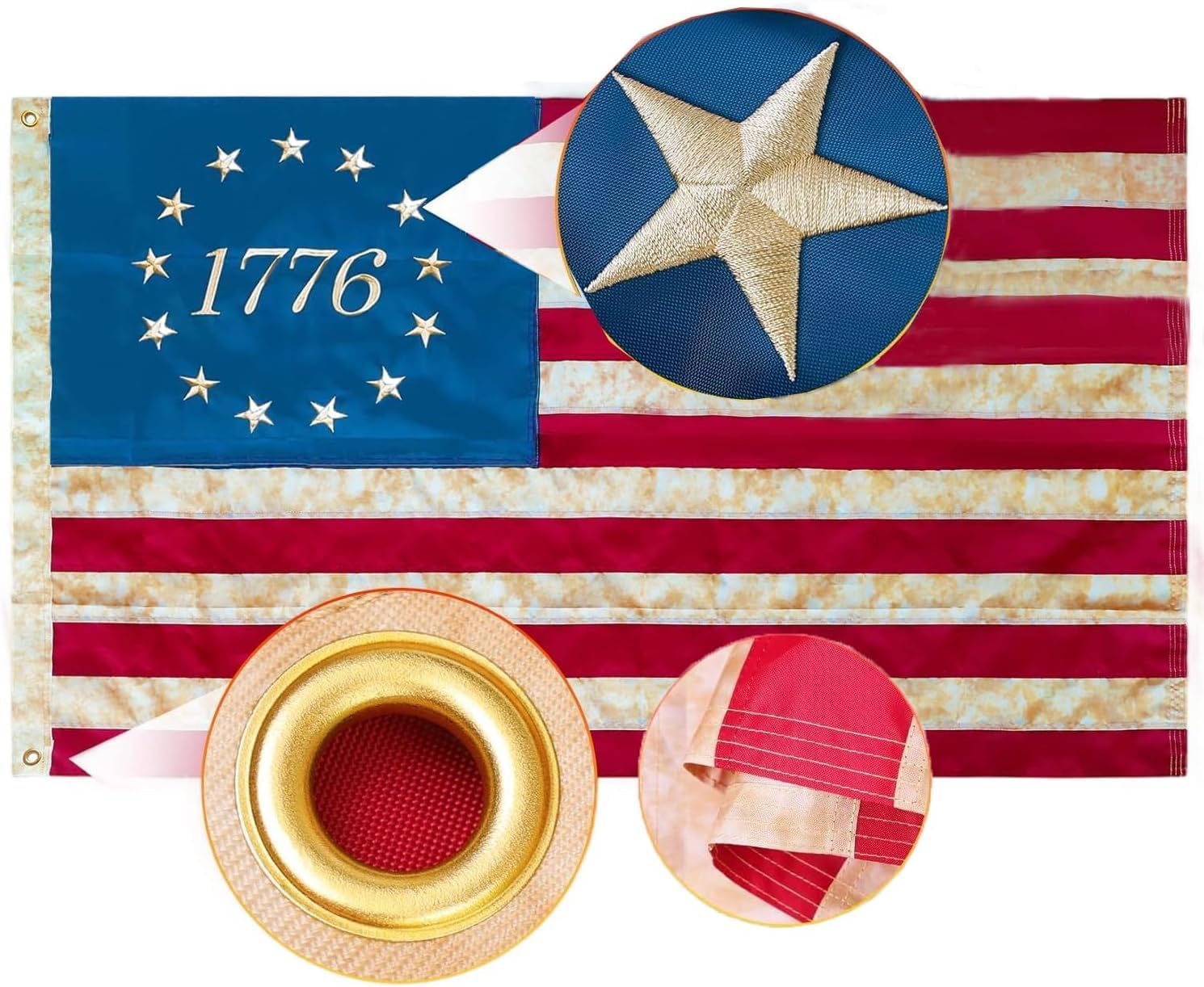 betsy ross 1776 flag - Vintage American Flag 3x5 for Sale