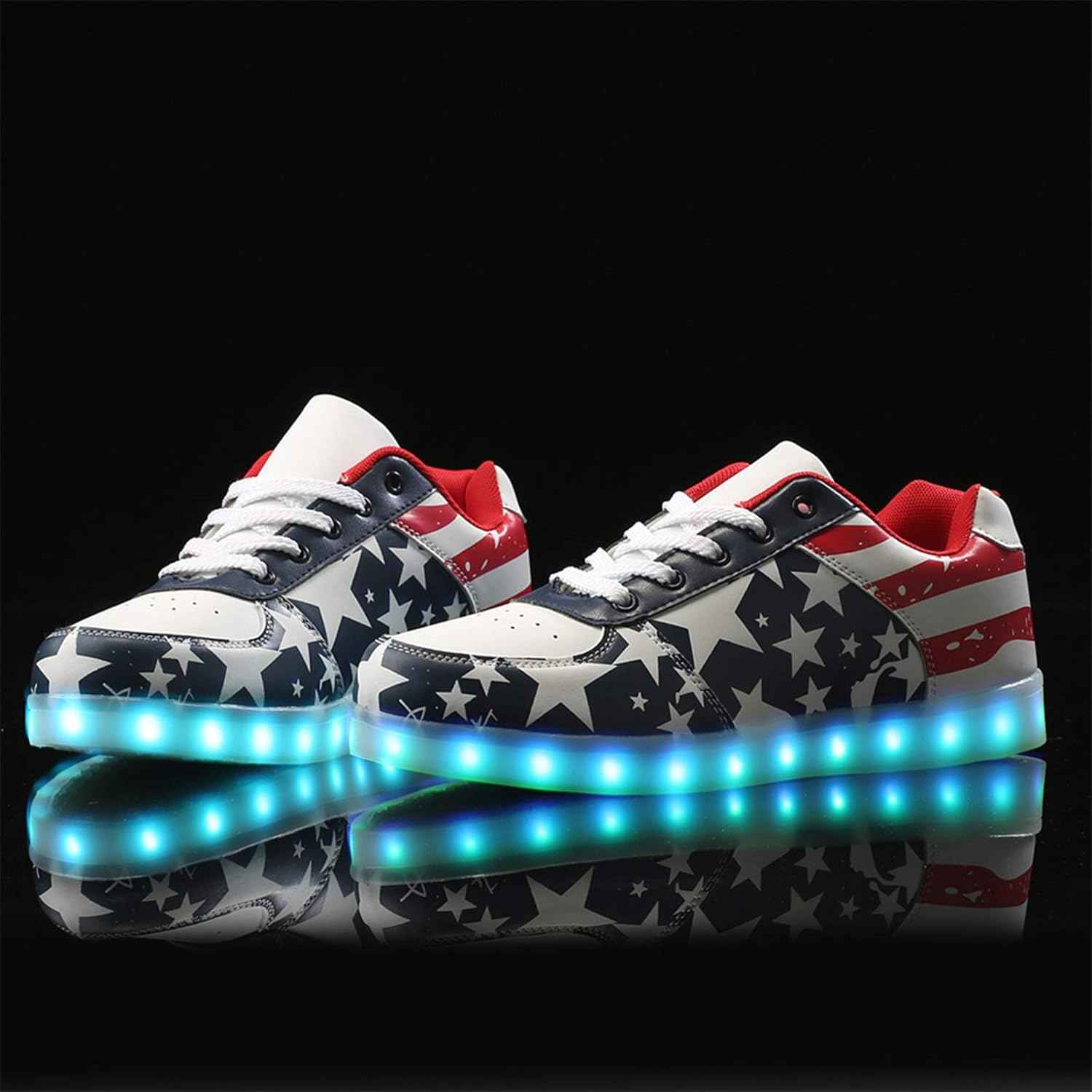 American Flag Light-up Patriotic Shoes for Men & Women