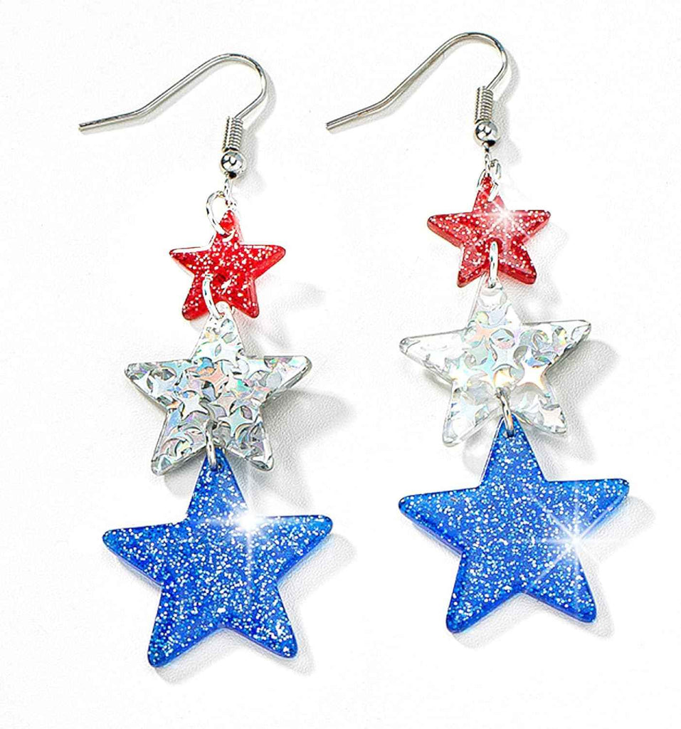 4th of July Earrings for Women Patriotic Drop Dangle Earrings