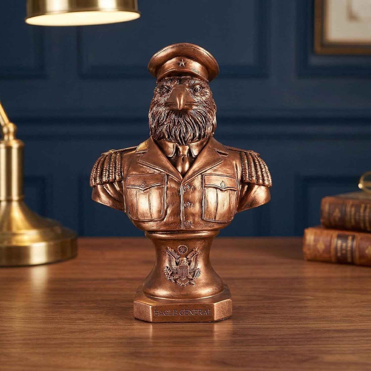 Bronze US Military Eagle Bust Sculpture