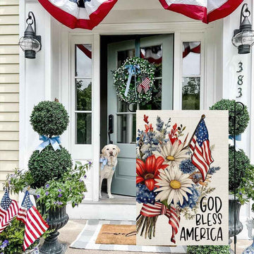 God Bless America 12x18 Inch Double Sided Garden Flag