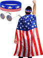 American Flag Costume w/ Cape, Sunglasses & Headband