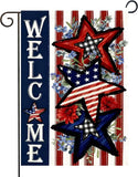 4th of July Patriotic Stars and Stripes Summer Garden Flag 12x18 Inch, Double-Sided Burlap Yard Flag Outside for Memorial Day Independence Day Outdoor Decoration Holiday Festivities (Garden Size-12 x 18")