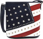 American Flag Stars and Stripes Studs Crossbody Purse/Handbag