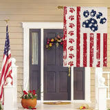 4th of July Flag 28 x 40 Double Sided, Patriotic Large Outdoor Flag for Garden Yard and House, Dog Stars and Stripes Memorial Day Independence Day Flag for Outside