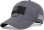 USA-Flag Baseball-Cap USA on Side - Embroidered & Adjustable Grey-black Flag