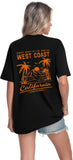 Aiyino Mens West Coast T-Shirt California Palm Tree Summer Graphic Tee | Perfect for Surf Sand Ideal for Beach Days, Road Trips or Casual Wear.