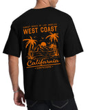 Aiyino Mens West Coast T-Shirt California Palm Tree Summer Graphic Tee | Perfect for Surf Sand Ideal for Beach Days, Road Trips or Casual Wear.