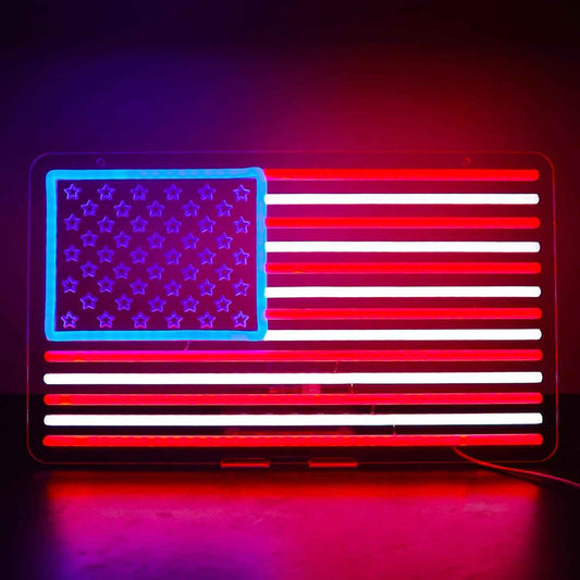 USA Neon Signs for Wall Decor，Led Neon Light for Man Cave、Bedroom、Garage，Christmas Birthday Party Gifts