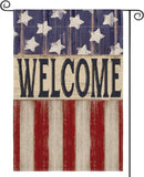 AVOIN colorlife Welcome Patriotic 4th of July Garden Flag 12x18 Inch