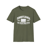 Pennsylvania Keystone State T-Shirt — Vintage State Map Tee