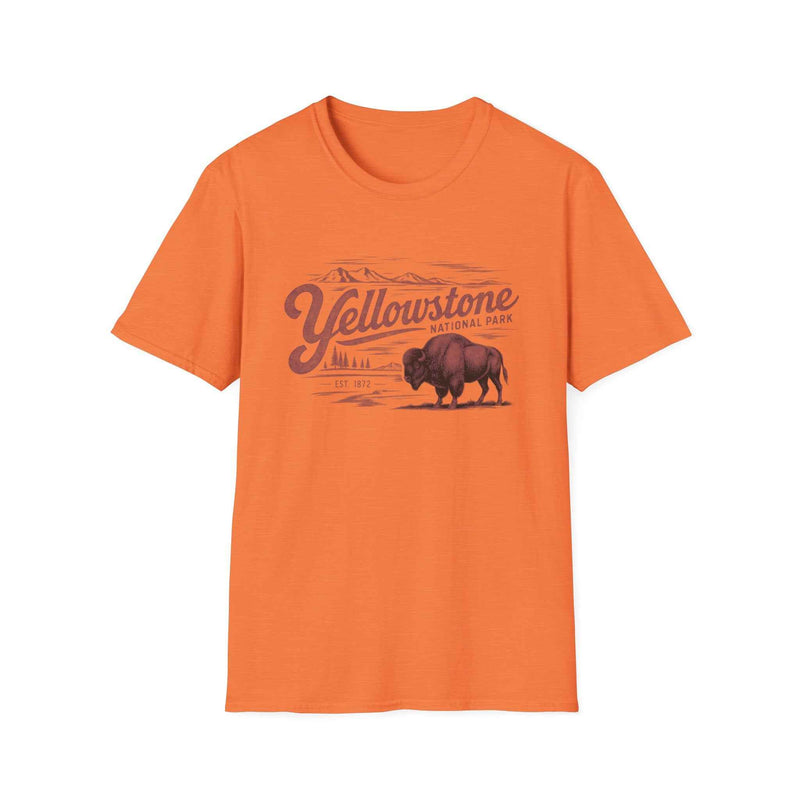 Yellowstone National Park T-Shirt — Vintage Bison Graphic