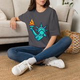 Statue of Liberty Pizza Tee — Funny NYC Pizza T‑Shirt