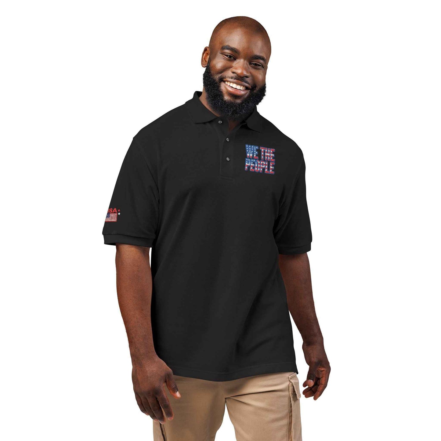 We The People Embroidered Polo