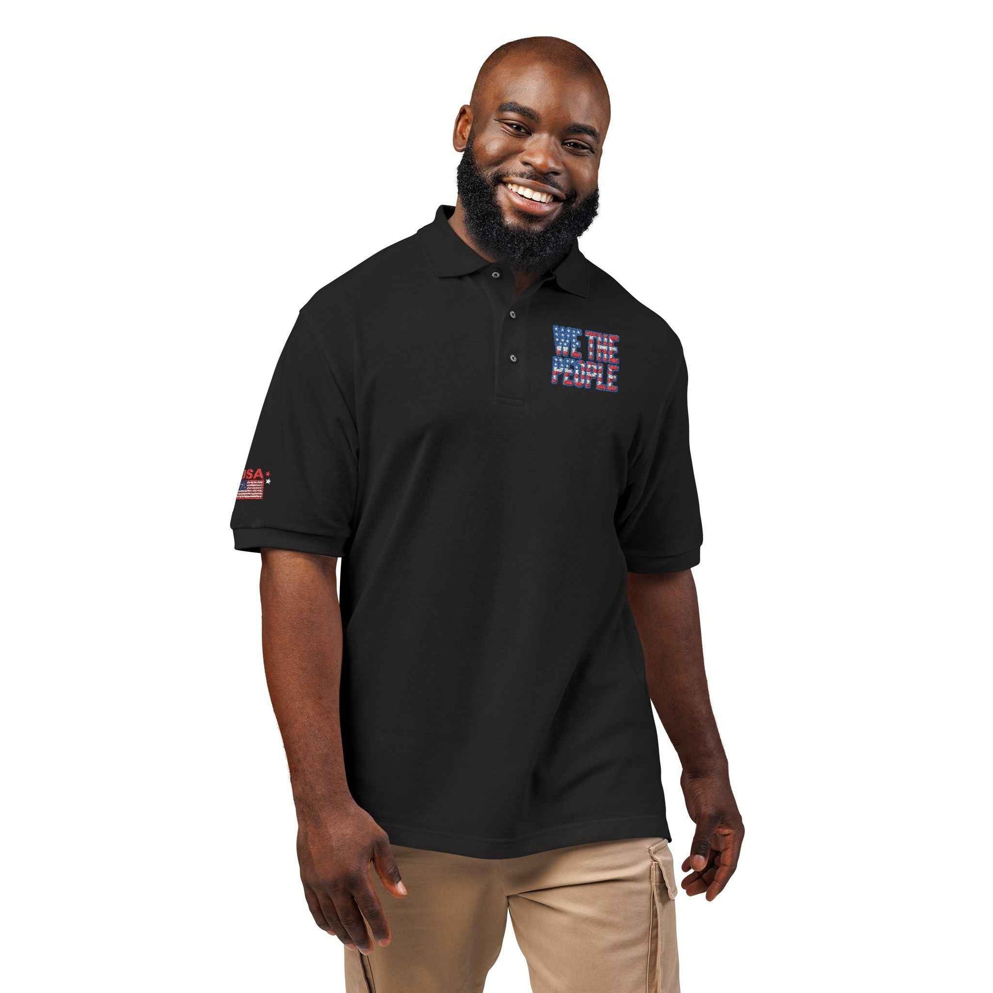 We The People Embroidered Polo