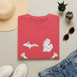 Michigan Smile T-Shirt – Distressed Upper & Lower Peninsula Graphic Tee