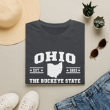 Ohio The Buckeye State T-Shirt — Retro State Outline Tee