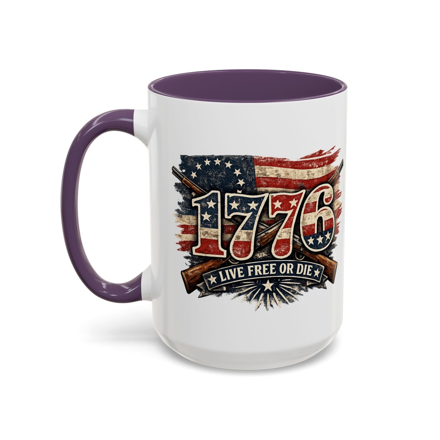 1776 Patriotic Coffee Mug — Live Free or Die Americana Coffee Mug