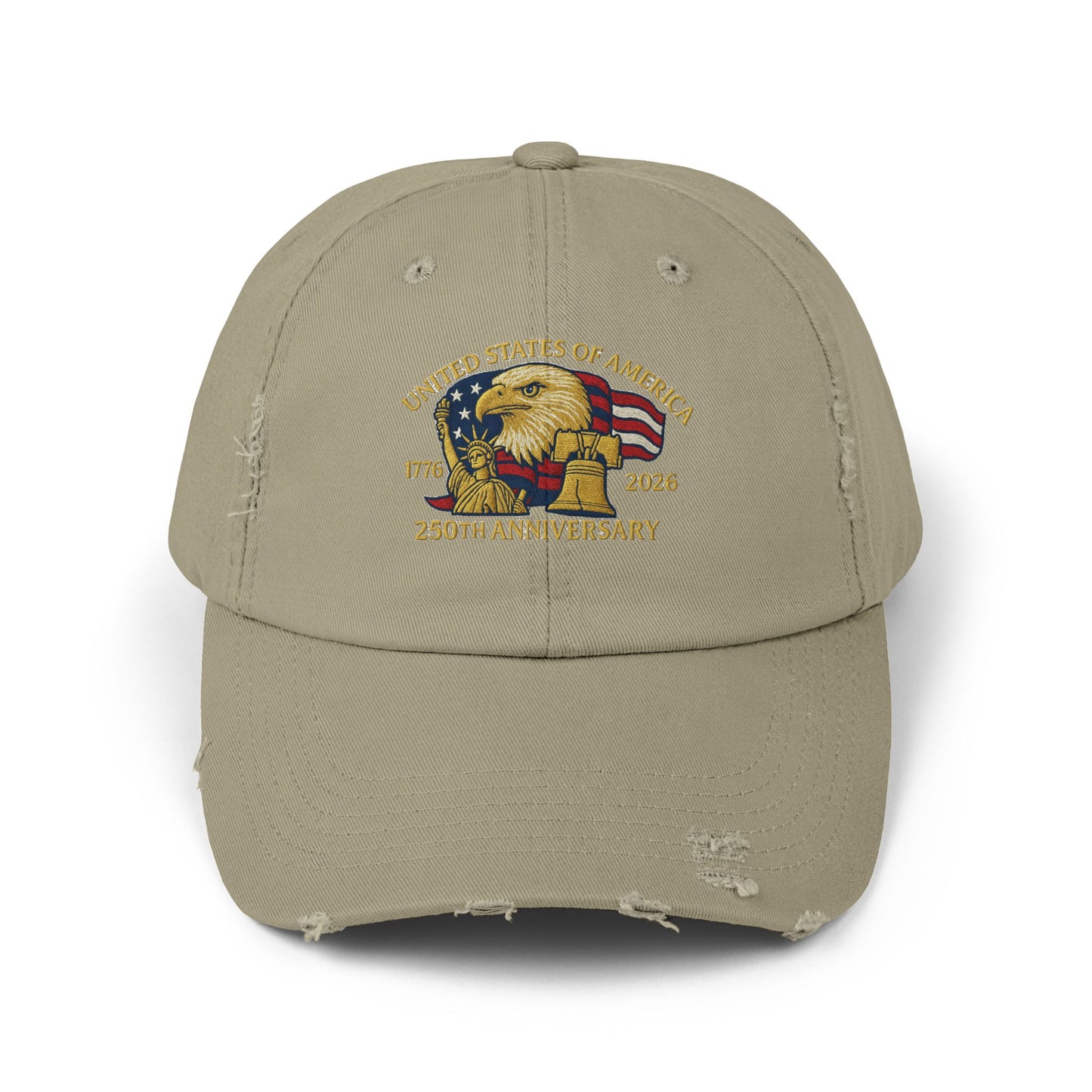 United States of America 1776-2026 Distressed Baseball Hat