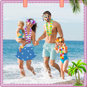 80 Leis for Luau Party Decorations Luau Party Glasses Bracelets product photo 2