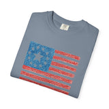 Freedom Kids Crayon Drawing American Flag T-Shirt