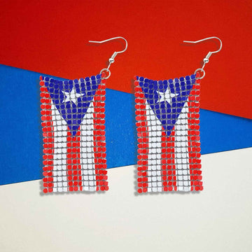 Puerto Rico Flag Earrings