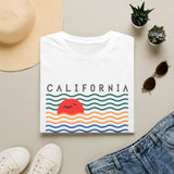 California Dreaming T-Shirt Sun and Colorful Waves
