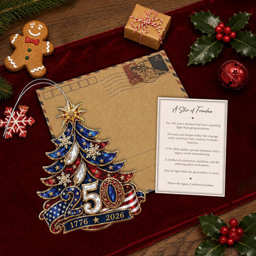 Christmas Ornaments, 250th Anniversary USA Merchandise, Patriotic Ornaments