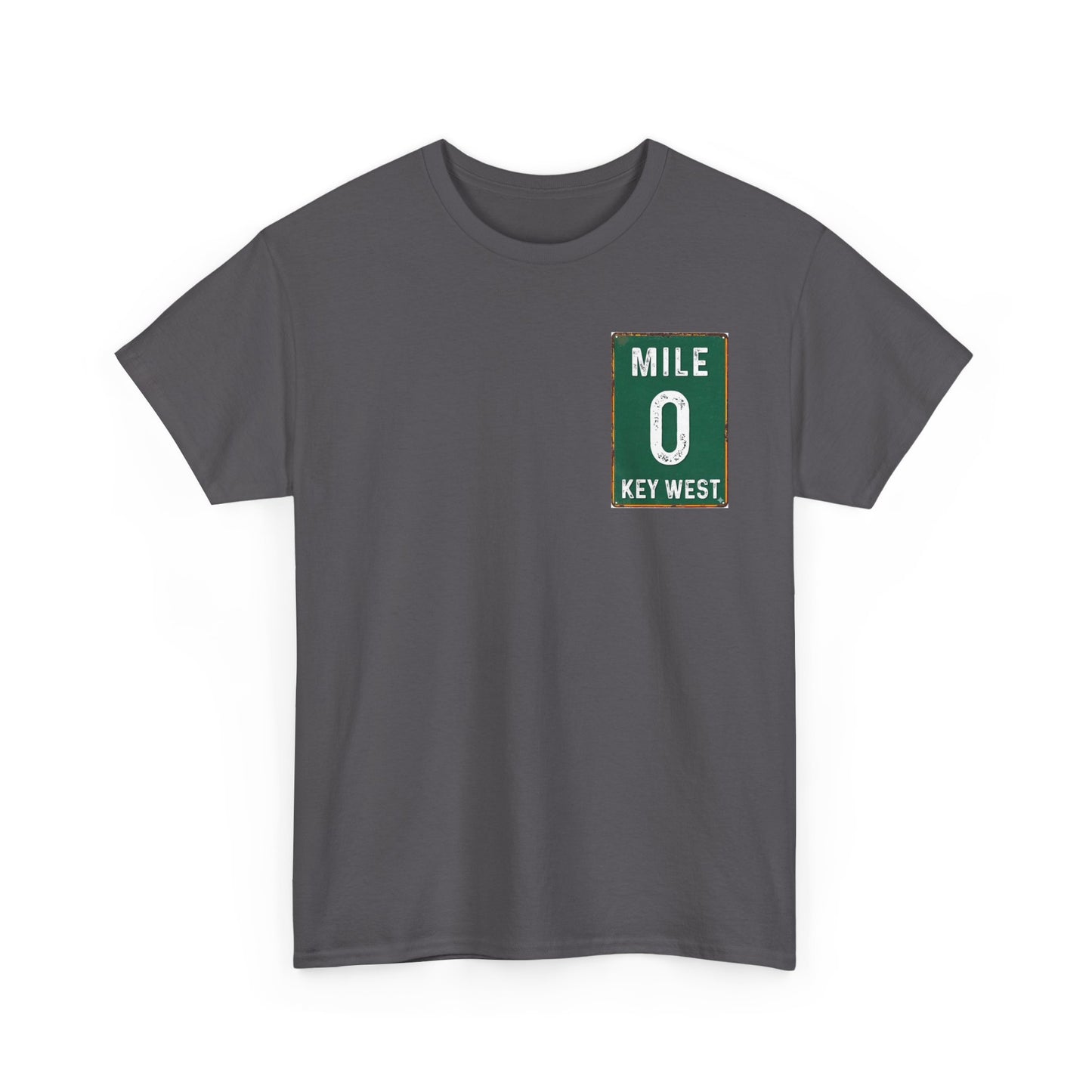 Key West Mile 0 T-Shirt — Vintage Road Sign Tee