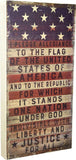 Rustic Pledge to The Flag Wooden Sign, 9 x 18-Inches