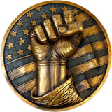 Patriotic Fist Wall Décor Artwork with American Flag