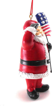 Patriotic Santa Ornament 3-1/2 IN. x 2-3/4 IN. x 1 IN.