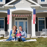2 Pack American Flag Windsock 40 Inch with Embroidered Stars