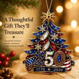 Christmas Ornaments, 250th Anniversary USA Merchandise, Patriotic Ornaments