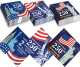 150 Pieces USA 250th Anniversary Cocktail Napkins, 6.5" x 6.5"
