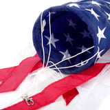 2 Pack American Flag Windsock 40 Inch with Embroidered Stars
