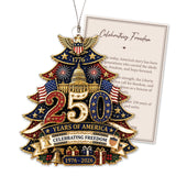 Christmas Ornaments, 250th Anniversary USA Merchandise, Patriotic Ornaments