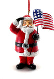 Patriotic Santa Ornament 3-1/2 IN. x 2-3/4 IN. x 1 IN.