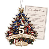 Christmas Ornaments, 250th Anniversary USA Merchandise, Patriotic Ornaments