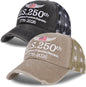 2 Pack 1776-2026 Independence Freedom Republic Hats Black & Khaki