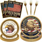 250 Anniversary Tableware: Plates Napkins Forks