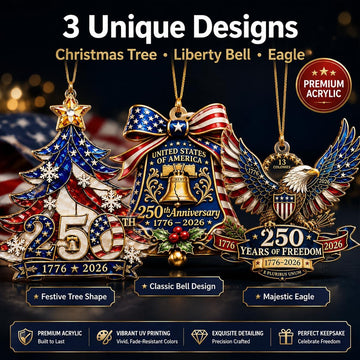 Christmas Decorations-250 Anniversary USA Merchandise 3PCS