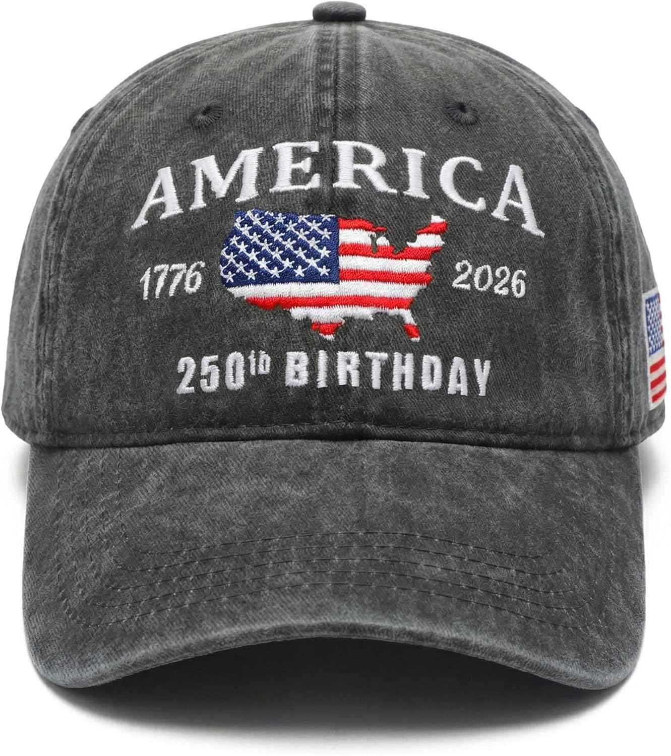 America 250th Anniversary Embroidery Hat  Patriotic Retro