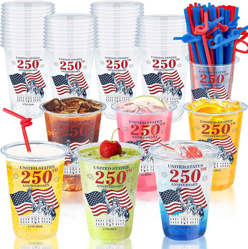 100 America 250 Plastic Cups 16 oz