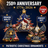 Christmas Decorations-250 Anniversary USA Merchandise 3PCS